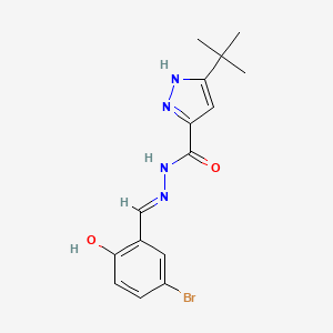 N'-(5-bromo-2-hydroxybenzylidene)-3-tert-butyl-1H-pyrazole-5-carbohydrazide