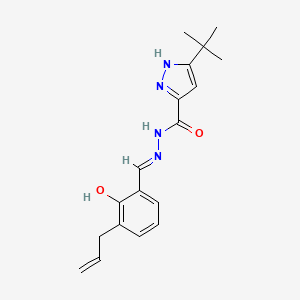 (E)-N'-(3-allyl-2-hydroxybenzylidene)-3-(tert-butyl)-1H-pyrazole-5-carbohydrazide