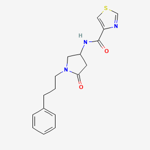 molecular formula C17H19N3O2S B6044816 N-[5-oxo-1-(3-phenylpropyl)-3-pyrrolidinyl]-1,3-thiazole-4-carboxamide 