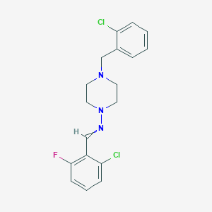 4-(2-chlorobenzyl)-N-(2-chloro-6-fluorobenzylidene)-1-piperazinamine