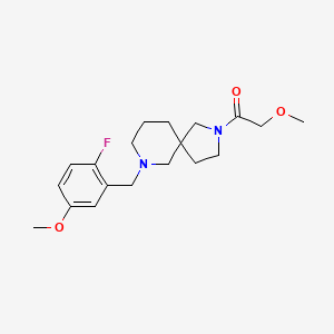 molecular formula C19H27FN2O3 B6044830 7-(2-fluoro-5-methoxybenzyl)-2-(methoxyacetyl)-2,7-diazaspiro[4.5]decane 