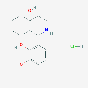 molecular formula C16H24ClNO3 B6044838 1-(2-hydroxy-3-methoxyphenyl)octahydro-4a(2H)-isoquinolinol hydrochloride 
