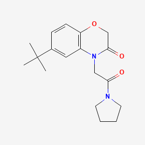 molecular formula C18H24N2O3 B6044845 6-tert-butyl-4-(2-oxo-2-pyrrolidin-1-ylethyl)-2H-1,4-benzoxazin-3(4H)-one 