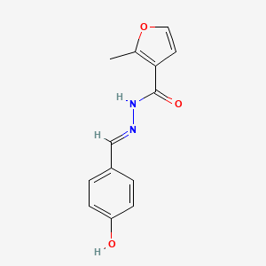 molecular formula C13H12N2O3 B604486 N'-[(E)-(4-hydroxyphenyl)methylidene]-2-methylfuran-3-carbohydrazide CAS No. 292612-10-3