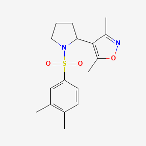 molecular formula C17H22N2O3S B6044882 4-{1-[(3,4-dimethylphenyl)sulfonyl]-2-pyrrolidinyl}-3,5-dimethylisoxazole 