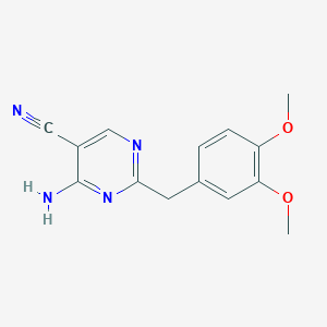 4-amino-2-(3,4-dimethoxybenzyl)pyrimidine-5-carbonitrile