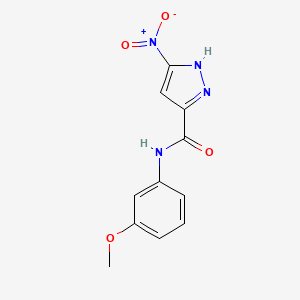molecular formula C11H10N4O4 B6044925 N-(3-methoxyphenyl)-3-nitro-1H-pyrazole-5-carboxamide 