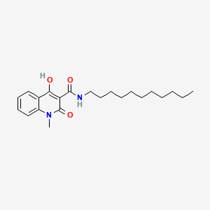 molecular formula C22H32N2O3 B604493 4-hydroxy-1-methyl-2-oxo-N-undecyl-1,2-dihydro-3-quinolinecarboxamide CAS No. 370873-73-7