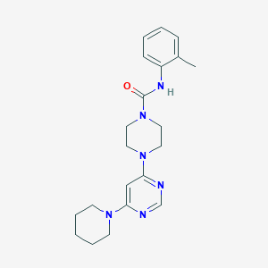N-(2-methylphenyl)-4-[6-(1-piperidinyl)-4-pyrimidinyl]-1-piperazinecarboxamide