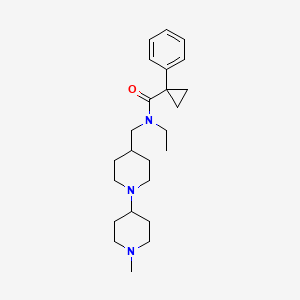 molecular formula C24H37N3O B6044949 N-ethyl-N-[(1'-methyl-1,4'-bipiperidin-4-yl)methyl]-1-phenylcyclopropanecarboxamide 