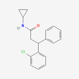 molecular formula C18H18ClNO B6044962 3-(2-chlorophenyl)-N-cyclopropyl-3-phenylpropanamide 