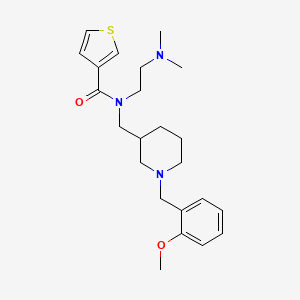 N-[2-(dimethylamino)ethyl]-N-{[1-(2-methoxybenzyl)-3-piperidinyl]methyl}-3-thiophenecarboxamide
