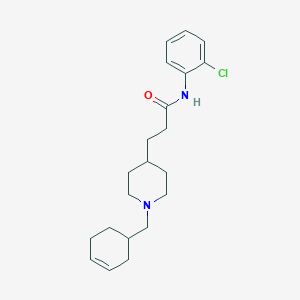 molecular formula C21H29ClN2O B6044998 N-(2-chlorophenyl)-3-[1-(3-cyclohexen-1-ylmethyl)-4-piperidinyl]propanamide 