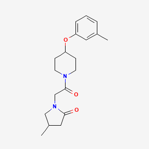 molecular formula C19H26N2O3 B6045006 4-methyl-1-{2-[4-(3-methylphenoxy)-1-piperidinyl]-2-oxoethyl}-2-pyrrolidinone 