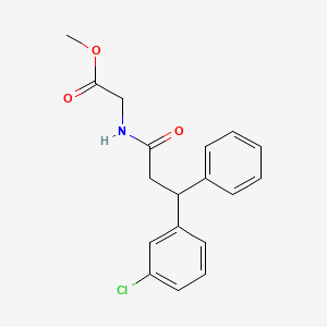 molecular formula C18H18ClNO3 B6045031 methyl N-[3-(3-chlorophenyl)-3-phenylpropanoyl]glycinate 