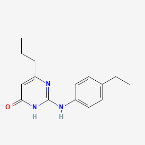 molecular formula C15H19N3O B6045038 2-[(4-ethylphenyl)amino]-6-propyl-4(3H)-pyrimidinone 
