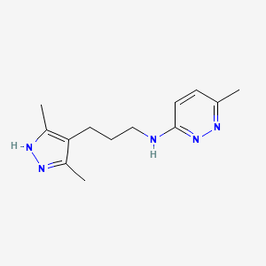 molecular formula C13H19N5 B6045048 N-[3-(3,5-dimethyl-1H-pyrazol-4-yl)propyl]-6-methyl-3-pyridazinamine 