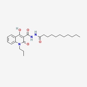4-hydroxy-2-oxo-1-propyl-N'-undecanoyl-1,2-dihydro-3-quinolinecarbohydrazide