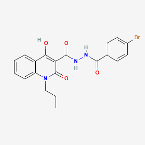 N'-(4-bromobenzoyl)-4-hydroxy-2-oxo-1-propyl-1,2-dihydro-3-quinolinecarbohydrazide