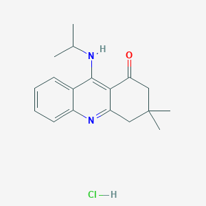 molecular formula C18H23ClN2O B6045082 9-(isopropylamino)-3,3-dimethyl-3,4-dihydro-1(2H)-acridinone hydrochloride 