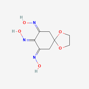 molecular formula C8H11N3O5 B604511 7,8,9-Trihydroxyimino-1,4-dioxaspiro[4,5]decane CAS No. 282108-82-1