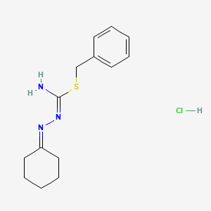 molecular formula C14H20ClN3S B6045119 benzyl 2-cyclohexylidenehydrazinecarbimidothioate hydrochloride 