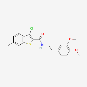 molecular formula C20H20ClNO3S B6045128 3-chloro-N-[2-(3,4-dimethoxyphenyl)ethyl]-6-methyl-1-benzothiophene-2-carboxamide 
