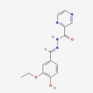 N'-(3-ethoxy-4-hydroxybenzylidene)-2-pyrazinecarbohydrazide