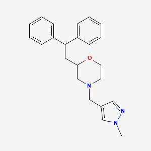 molecular formula C23H27N3O B6045137 2-(2,2-diphenylethyl)-4-[(1-methyl-1H-pyrazol-4-yl)methyl]morpholine 