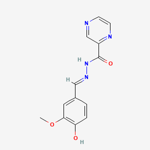 Pyrazine-2-carboxylic acid (4-hydroxy-3-methoxy-benzylidene)-hydrazide
