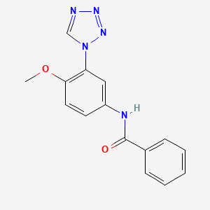 molecular formula C15H13N5O2 B6045168 N-[4-methoxy-3-(1H-tetrazol-1-yl)phenyl]benzamide 