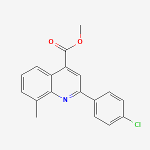 molecular formula C18H14ClNO2 B6045212 methyl 2-(4-chlorophenyl)-8-methyl-4-quinolinecarboxylate 