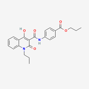 Propyl 4-{[(4-hydroxy-2-oxo-1-propyl-1,2-dihydroquinolin-3-yl)carbonyl]amino}benzoate