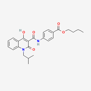 Butyl 4-({[4-hydroxy-1-(2-methylpropyl)-2-oxo-1,2-dihydroquinolin-3-yl]carbonyl}amino)benzoate