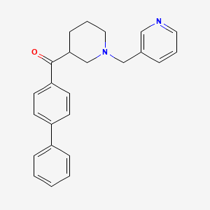 molecular formula C24H24N2O B6045253 4-biphenylyl[1-(3-pyridinylmethyl)-3-piperidinyl]methanone 