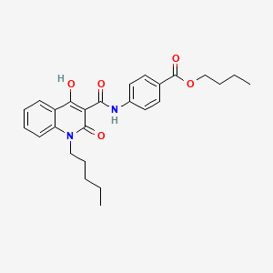 Butyl 4-{[(4-hydroxy-2-oxo-1-pentyl-1,2-dihydroquinolin-3-yl)carbonyl]amino}benzoate