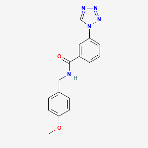 molecular formula C16H15N5O2 B6045281 N-(4-methoxybenzyl)-3-(1H-tetrazol-1-yl)benzamide 