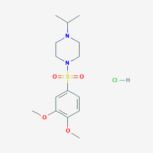 molecular formula C15H25ClN2O4S B6045295 1-[(3,4-dimethoxyphenyl)sulfonyl]-4-isopropylpiperazine hydrochloride 