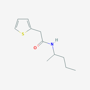 molecular formula C11H17NOS B6045308 N-(1-methylbutyl)-2-(2-thienyl)acetamide 