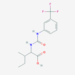 molecular formula C14H17F3N2O3 B6045314 N-({[3-(trifluoromethyl)phenyl]amino}carbonyl)isoleucine 