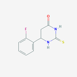 molecular formula C10H9FN2OS B6045326 6-(2-fluorophenyl)-2-thioxotetrahydro-4(1H)-pyrimidinone 