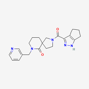 molecular formula C21H25N5O2 B6045336 7-(3-pyridinylmethyl)-2-(1,4,5,6-tetrahydrocyclopenta[c]pyrazol-3-ylcarbonyl)-2,7-diazaspiro[4.5]decan-6-one 