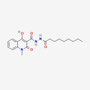 molecular formula C20H27N3O4 B604534 4-hydroxy-1-methyl-N'-nonanoyl-2-oxo-1,2-dihydroquinoline-3-carbohydrazide CAS No. 300837-75-6
