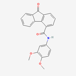molecular formula C22H17NO4 B6045343 N-(3,4-dimethoxyphenyl)-9-oxo-9H-fluorene-4-carboxamide CAS No. 5816-33-1
