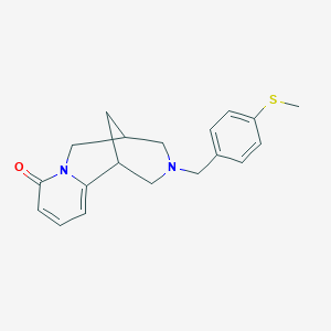 molecular formula C19H22N2OS B6045369 11-[4-(methylthio)benzyl]-7,11-diazatricyclo[7.3.1.0~2,7~]trideca-2,4-dien-6-one 