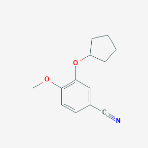 molecular formula C13H15NO2 B060454 3-(Cyclopentyloxy)-4-methoxybenzonitrile CAS No. 159783-16-1