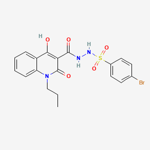 4-bromo-N'-[(4-hydroxy-2-oxo-1-propyl-1,2-dihydroquinolin-3-yl)carbonyl]benzenesulfonohydrazide