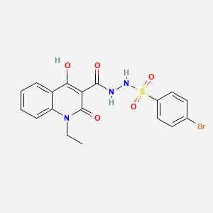 4-bromo-N'-[(1-ethyl-4-hydroxy-2-oxo-1,2-dihydroquinolin-3-yl)carbonyl]benzenesulfonohydrazide