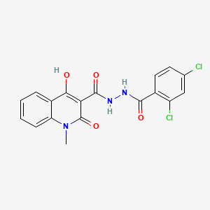 N'-[(2,4-dichlorophenyl)carbonyl]-4-hydroxy-1-methyl-2-oxo-1,2-dihydroquinoline-3-carbohydrazide