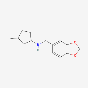 molecular formula C14H19NO2 B6045473 (1,3-benzodioxol-5-ylmethyl)(3-methylcyclopentyl)amine 